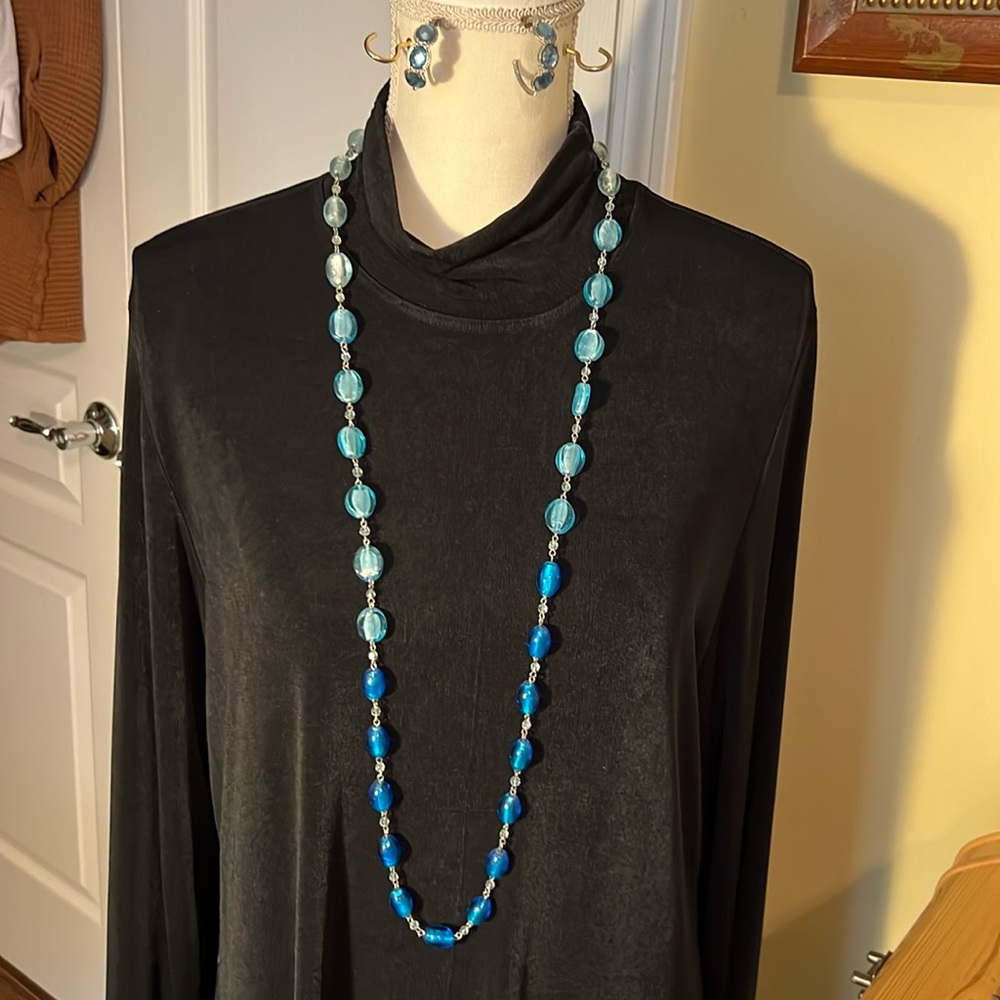 Costume jewelry by Chicos. Turquoise and royal blue
